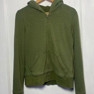 DA-NANG  Vintage 80s Peace Sign Hoodie Women’s Medium Green Zip Up